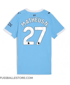 Günstige Manchester City Matheus Nunes #27 Heimtrikot Damen 2025-26 Kurzarm